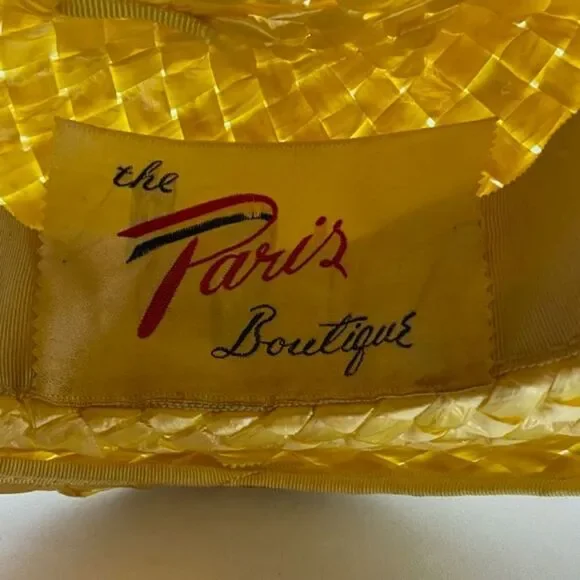 Vintage Union Made the Paris Boutique Yellow Hat - Picture 7 of 8